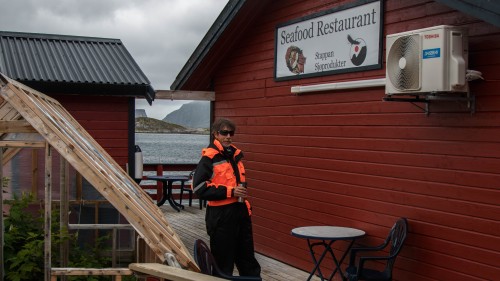 !Roald Berg kan fortelle om stor pgang etter trrfisk, blant annet p Nordkapphallen som er en stor kunde.