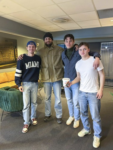 !Fra venstre: Ole Elde, Zeshan Idris (D�gn)  Noah Beldo og H�kon Andreassen. 