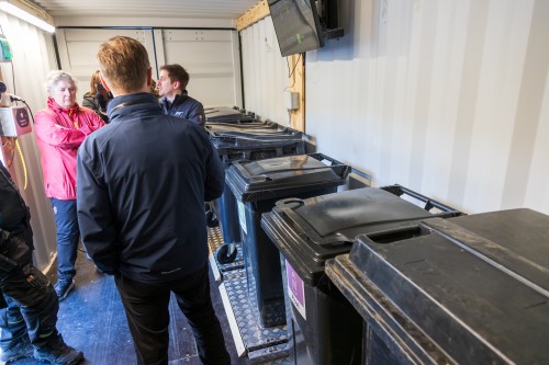 !Fra åpningen av stasjonen i Nordvågen i august 2026.