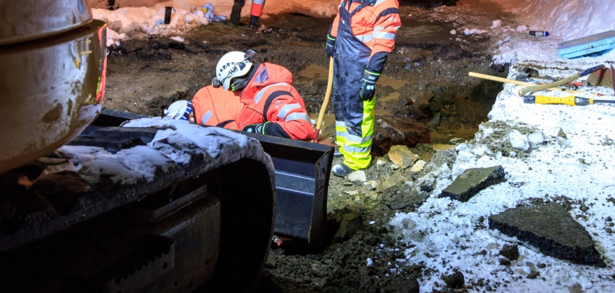 Østgårdfeltet og deler av Brennelv er uten vann Østgårdfeltet og deler av Brennelv er uten vann