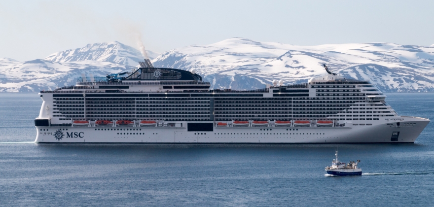 Verdens femte strste cruiseskip p besk i Honningsvg 