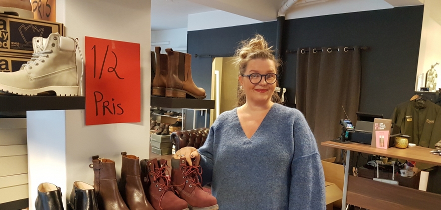 Avslutter salget av sko  Avslutter salget av sko