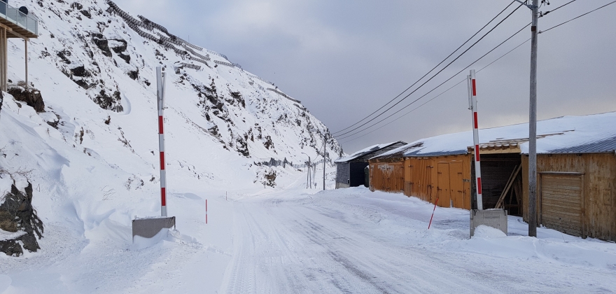 Snøskred på Nordvågveien Snøskred på Nordvågveien