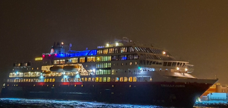 Trollfjord kom endelig til kai Trollfjord kom endelig til kai