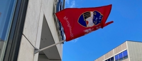 Byen pyntet med flagg Byen pyntet med flagg