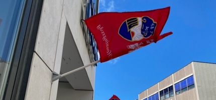 Byen pyntet med flagg Byen pyntet med flagg
