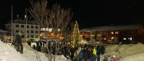 Julegrana tent i Honningsvåg Julegrana tent i Honningsvåg