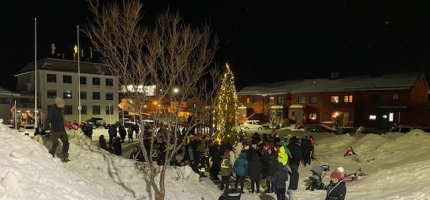 Julegrana tent i Honningsvåg Julegrana tent i Honningsvåg