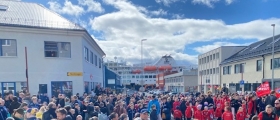 Deltakere på kretsturnstevnet fylte Honningsvåg sentrum Deltakere på kretsturnstevnet fylte Honningsvåg sentrum