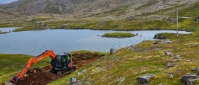 Arbeidet med turstien i Skipsfjorden er i gang Arbeidet med turstien i Skipsfjorden er i gang