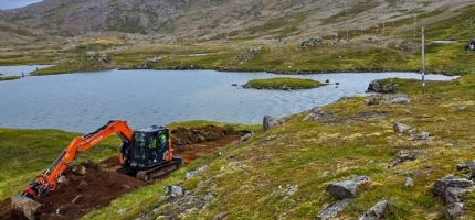 Arbeidet med turstien i Skipsfjorden er i gang Arbeidet med turstien i Skipsfjorden er i gang