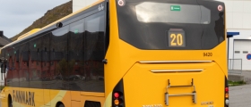 Stor buss på plass i Havøysund Stor buss på plass i Havøysund