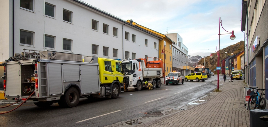 Brann i lastebil Brann i lastebil