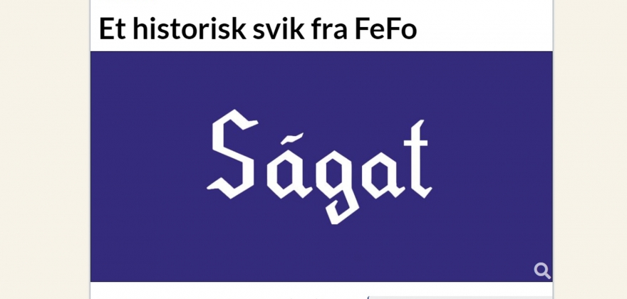 Et historisk svik fra FeFo Et historisk svik fra FeFo