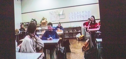 Reinert Kiil viste deler av en film han laget som 11-åring Reinert Kiil viste deler av en film han laget som 11-åring