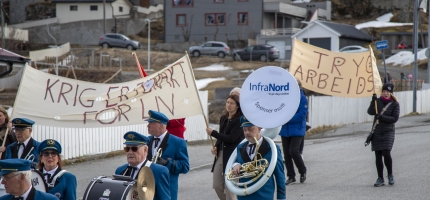 1. mai-markering i Honningsvåg 1. mai-markering i Honningsvåg