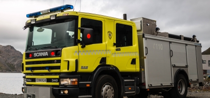 Brann i snøskuter Brann i snøskuter