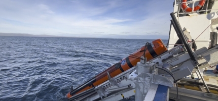 Har brukt selvgående undervannsdrone til å telle kongekrabbe Har brukt selvgående undervannsdrone til å telle kongekrabbe