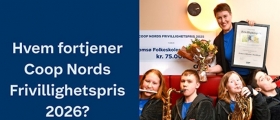 Ønsker kandidater til Coop Nords Frivillighetspris 2026 Ønsker kandidater til Coop Nords Frivillighetspris 2026