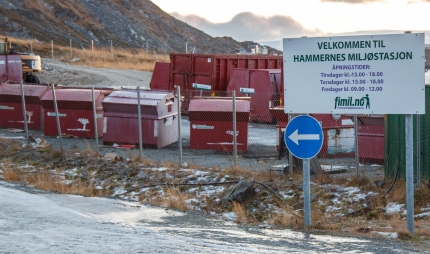 Hammernes stengt på grunn av sterk vind Hammernes stengt på grunn av sterk vind