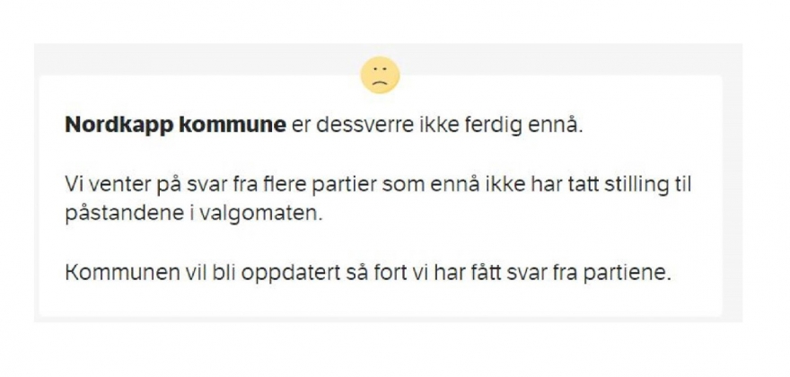 MDG Nordkapp har levert svarene til NRK