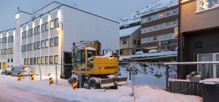 Sjøgata stengt for gjennomkjøring Sjøgata stengt for gjennomkjøring
