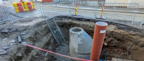Ny sluse på hovedvannledningen i Storbukt Ny sluse på hovedvannledningen i Storbukt