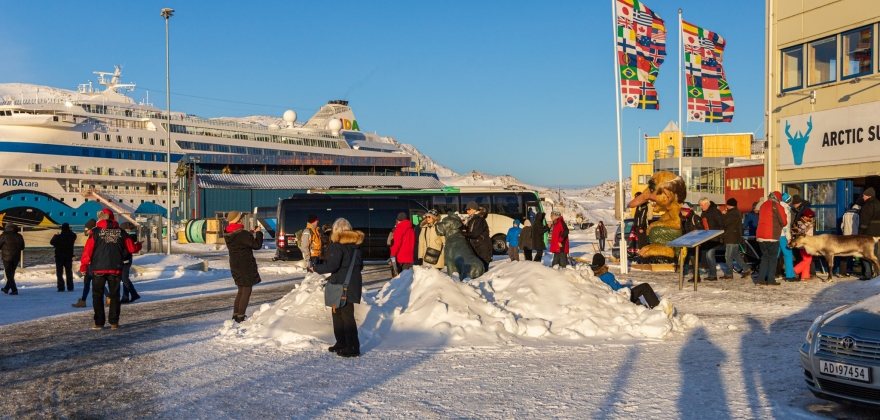 rets frste cruiseskip i Honningsvg  se bildene 