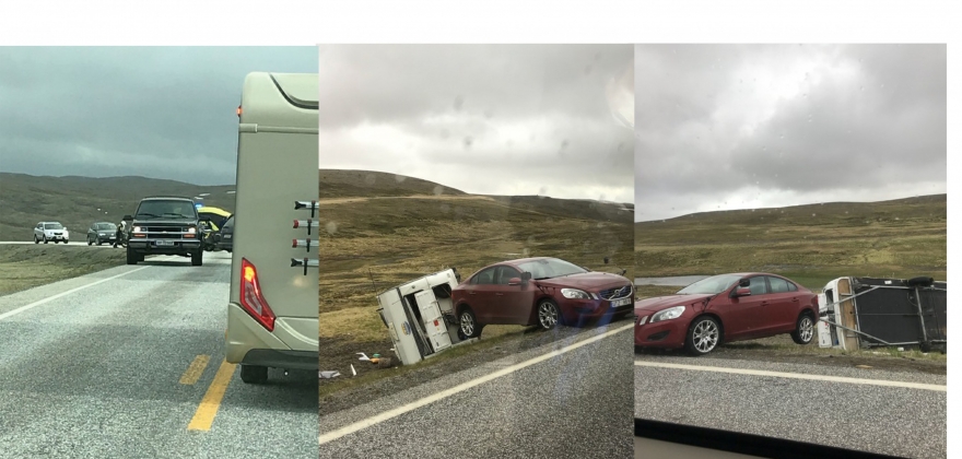 Snudde turister på fjellet Snudde turister på fjellet