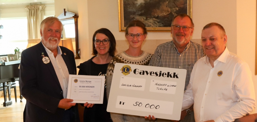 100 000 kroner til turlaget fra Lions 100 000 kroner til turlaget fra Lions
