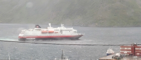 Polarlys droppet anløp i Honningsvåg Polarlys droppet anløp i Honningsvåg
