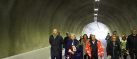 Bilder fra åpningen av Skarvbergtunnelen 