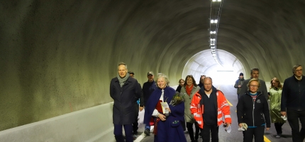 Bilder fra åpningen av Skarvbergtunnelen 