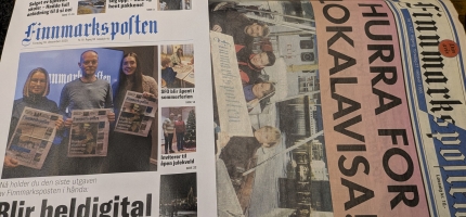 Siste papirutgave av Finnmarksposten Siste papirutgave av Finnmarksposten