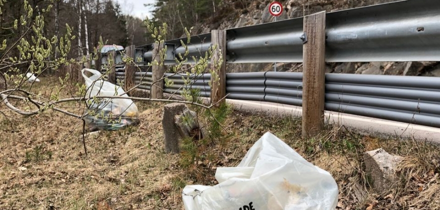 Én av fire mener det er greit å kaste søppel ut av bilvinduet Én av fire mener det er greit å kaste søppel ut av bilvinduet