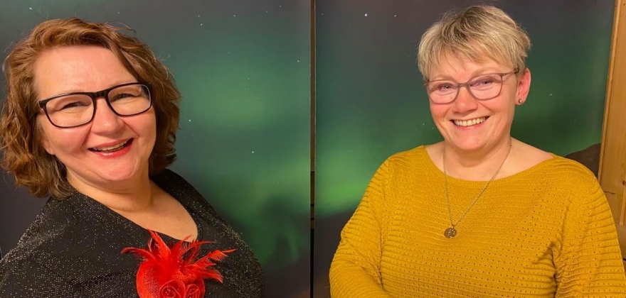 Linda Hansen og Bjørg Olsen delte ut mange premier Linda Hansen og Bjørg Olsen delte ut mange premier