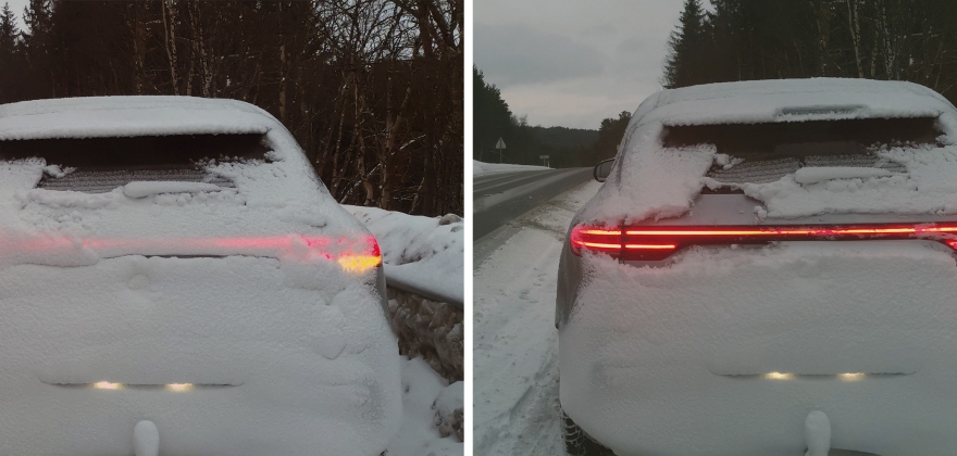 Strre fare for at baklysene dekkes av sn p moderne biler